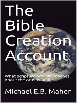 cover image of The Bible Creation Account
